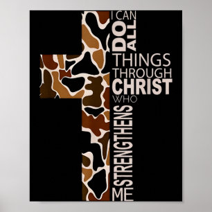 Ich kann alle Dinge durch Christus tun Christliche Poster