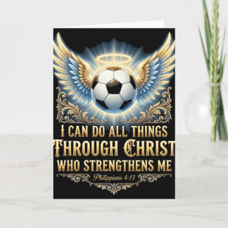 Ich kann alle Dinge durch Christus tun Fußball Gla Karte