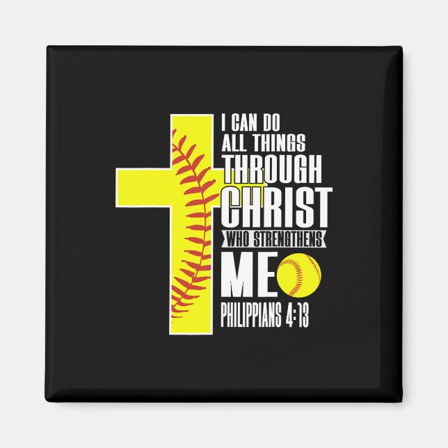 Ich kann alle Dinge durch Christus tun Softll Chri Magnet (Vorne)