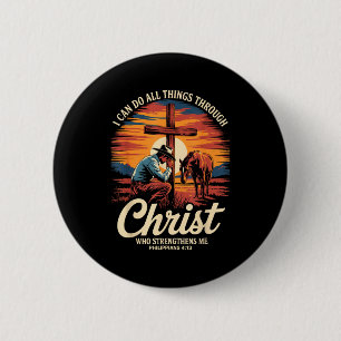 Ich kann alle Dinge durch den Cowboy-Christen Chri Button