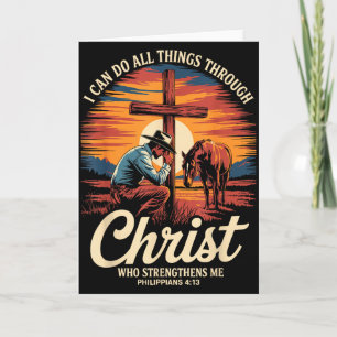 Ich kann alle Dinge durch den Cowboy-Christen Chri Karte