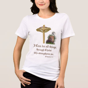 Ich kann alle Dinge durch die Christus-Schrift tun Tri-Blend Shirt