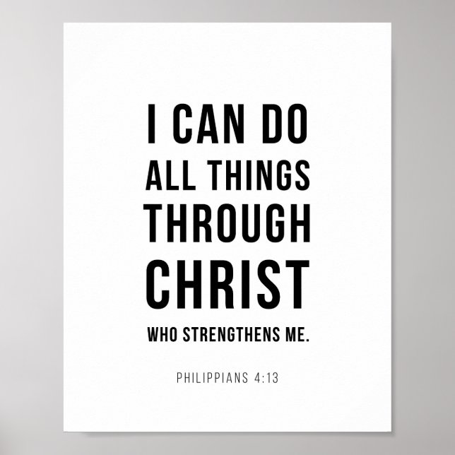 Ich kann alle Dinge Philipper 4:13 Poster (Vorne)