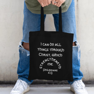 Ich kann alle Dinge Philipper 4 Bibelvers Tasche
