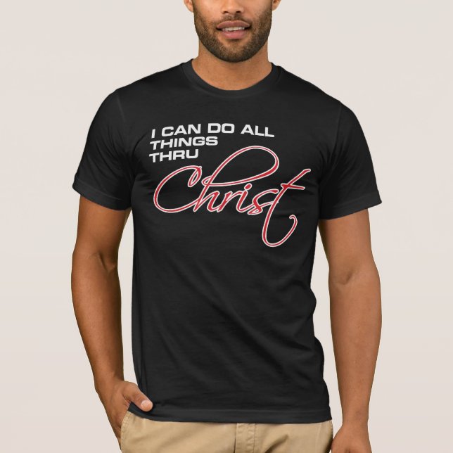 Ich kann alle Sachen durch Christus - Osteen tun T-Shirt (Vorderseite)