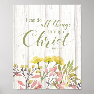 Ich kann alle Sachen durch Christus, Phil-4:13 tun Poster