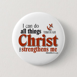 Ich kann alle Sachen durch Christus tun Button