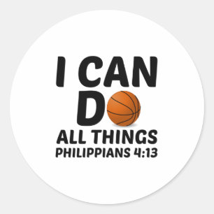 ICH KANN ALLES BASKETBALL MACHEN RUNDER AUFKLEBER