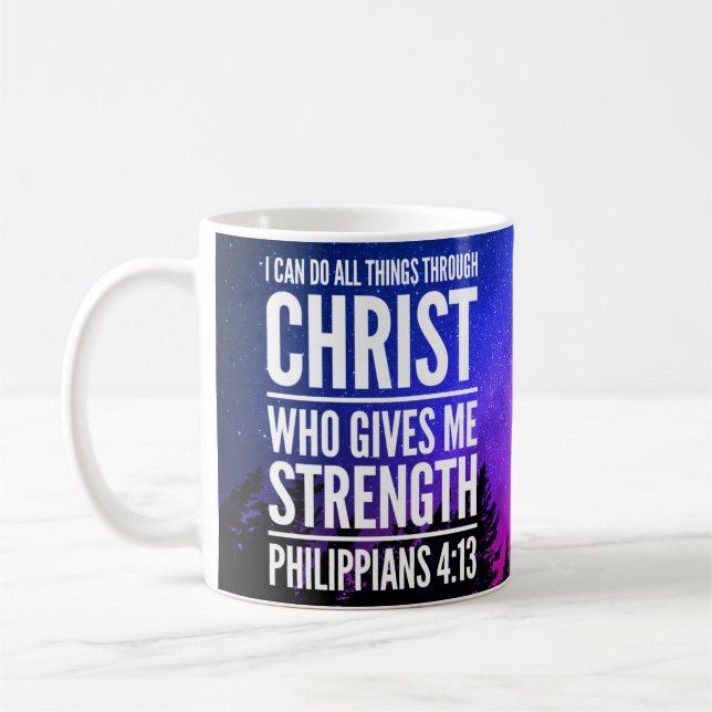 Ich kann alles Christliche Bibelverse machen Kaffeetasse (Links)