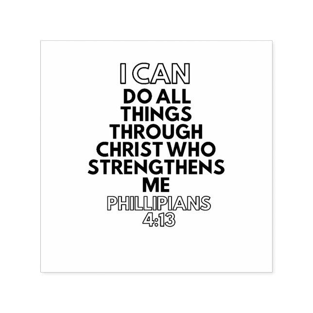 ICH KANN ALLES DURCH CHEN CHRIST MACHEN PERMASTEMPEL (Design)