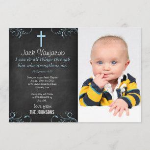 Ich kann alles durch Christ Baby machen Einladung