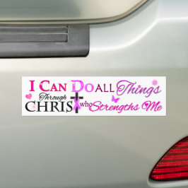 ICH KANN ALLES DURCH CHRIST MACHEN AUTOAUFKLEBER