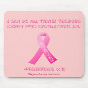 Ich kann alles durch Christlichen Brustkrebs tun Mousepad