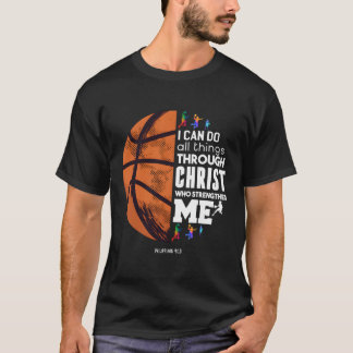 Ich kann alles durch Christus Basketball Christi m T-Shirt