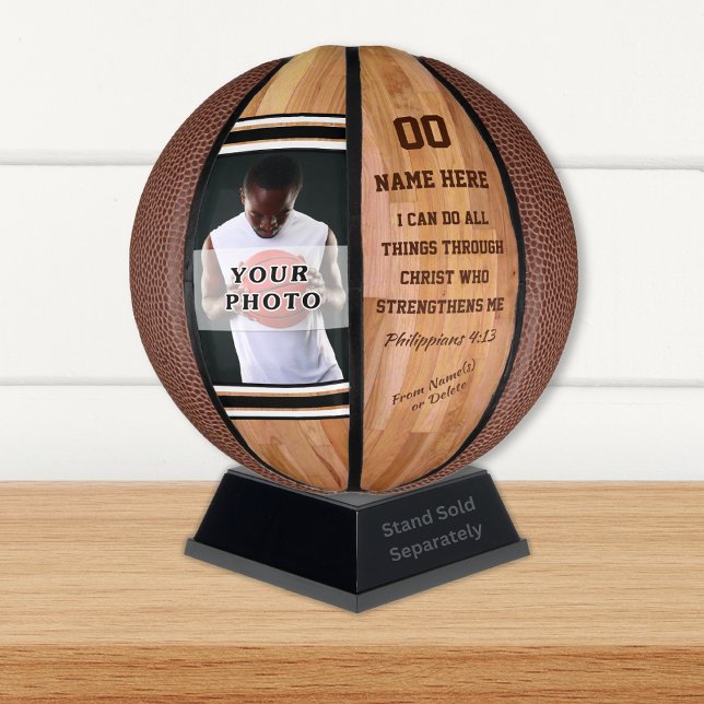 Ich kann alles durch Christus Basketball tun (I can do all things through Christ who strengthens me. Phillippians 4:13. Photo Basketball.)