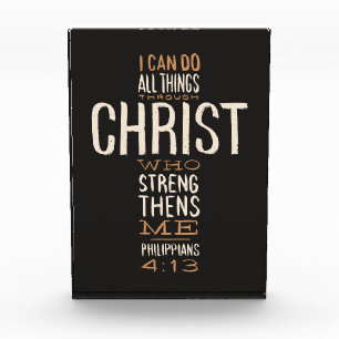 Ich kann alles durch Christus Bibelverse tun Fotoblock