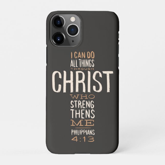 Ich kann alles durch Christus Bibelverse tun iPhone Hülle (Rückseite)