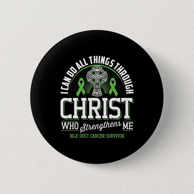 Ich kann alles durch Christus-Bil-Duktanze machen Button (Vorderseite)