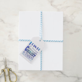 Ich kann alles durch Christus blauer Text machen Geschenkanhänger