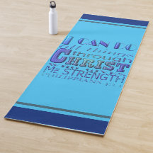 Ich kann alles durch Christus blauer Text machen