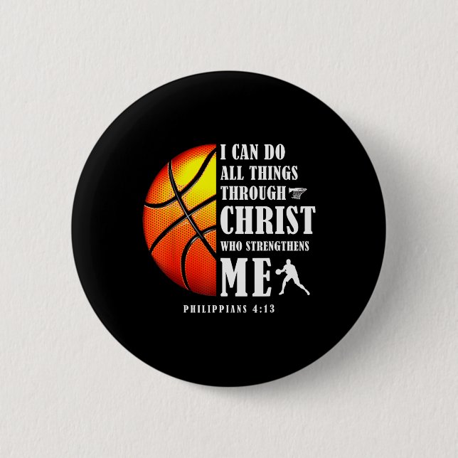 Ich kann alles durch Christus Christlich durch Bys Button (Vorderseite)