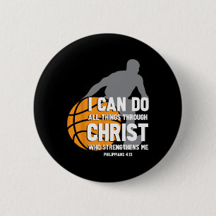 Ich kann alles durch Christus Christliche Baske tu Button