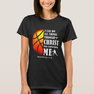Ich kann alles durch Christus Christliche Baske tu T-Shirt