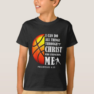 Ich kann alles durch Christus Christliche Baske tu T-Shirt