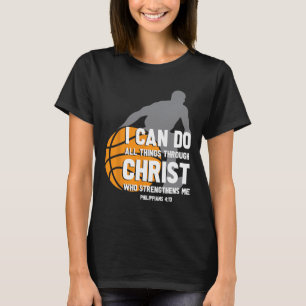 Ich kann alles durch Christus Christliche Baske tu T-Shirt