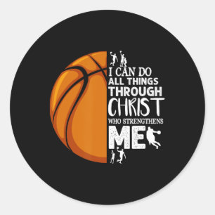 Ich kann alles durch Christus durch Christus durch Runder Aufkleber