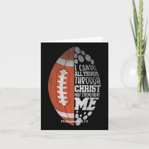 Ich kann alles durch Christus Fußball Christus tun Karte