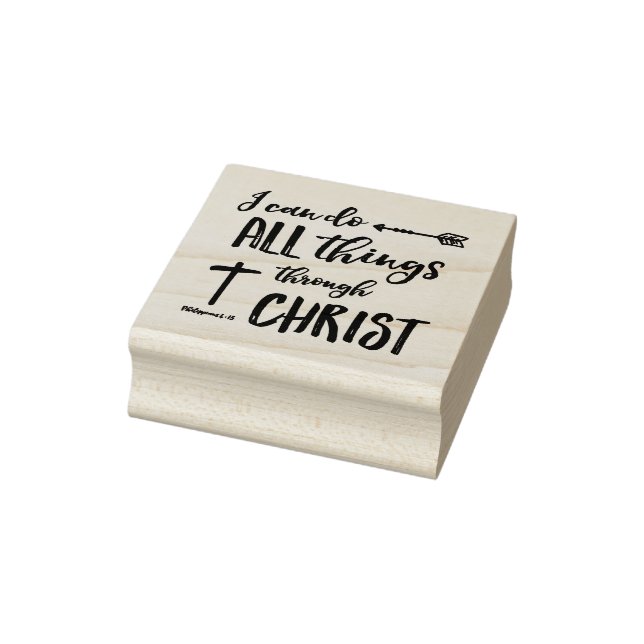 Ich kann alles durch Christus machen Gummistempel (Stempel)