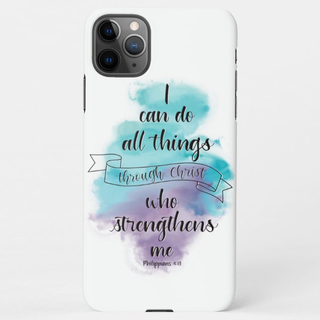 Ich kann alles durch Christus machen iPhone Hülle (Rückseite)