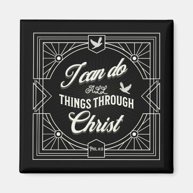 Ich kann alles durch Christus machen Magnet (Vorne)