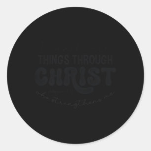 Ich kann alles durch Christus Phil 413 tun Runder Aufkleber