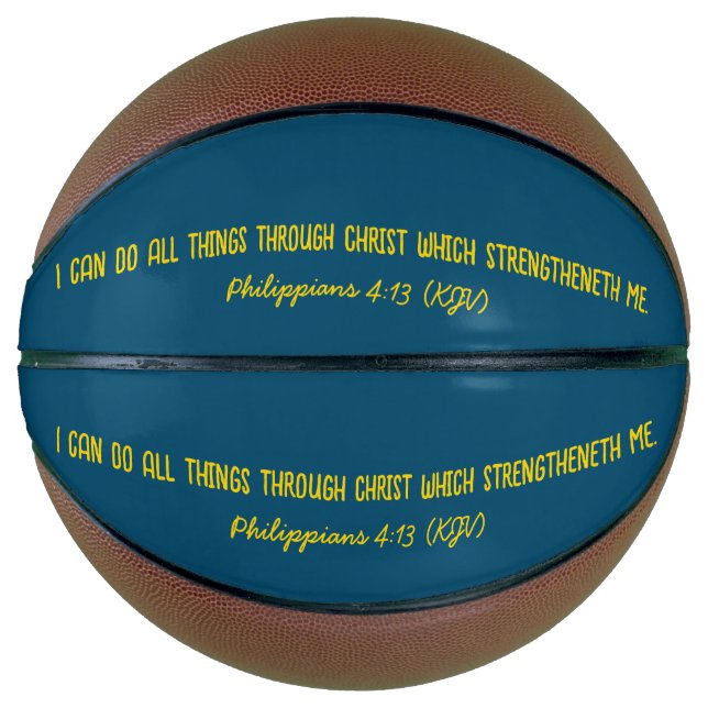 Ich kann alles durch Christus tun Basketball (Vorderseite)