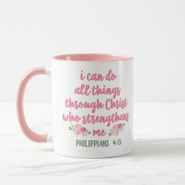 Ich kann alles durch Christus tun // Bibelverse Tasse (Links)