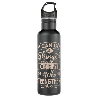 Ich kann alles durch Christus tun, der stärkt Edelstahlflasche