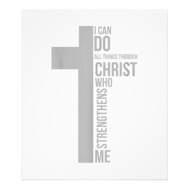 Ich kann alles durch Christus tun, der stärkt Fotodruck (Vorne)