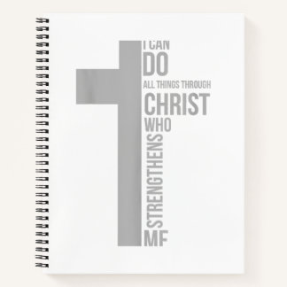 Ich kann alles durch Christus tun, der stärkt Notizbuch
