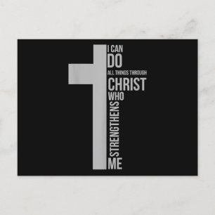 Ich kann alles durch Christus tun, der stärkt Postkarte