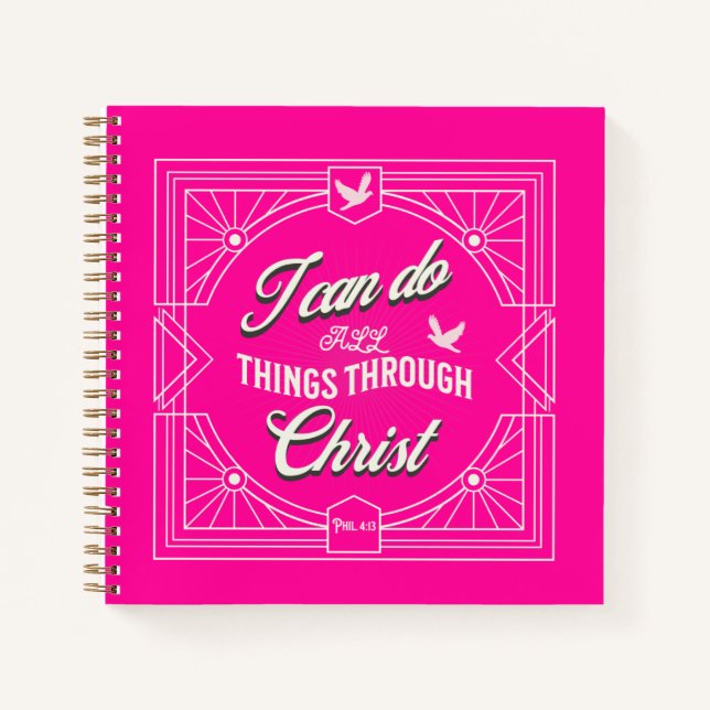 Ich kann alles durch Christus tun Notizbuch (Vorderseite)