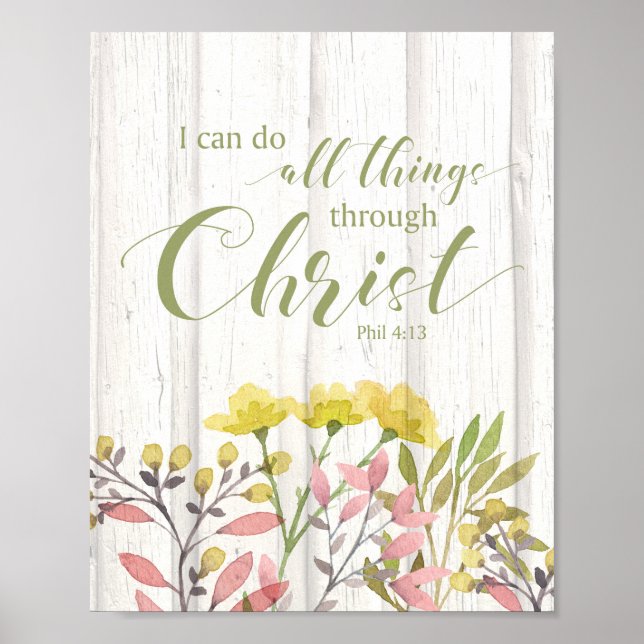 Ich kann alles durch Christus tun, Phil 4:13 Poster (Vorne)