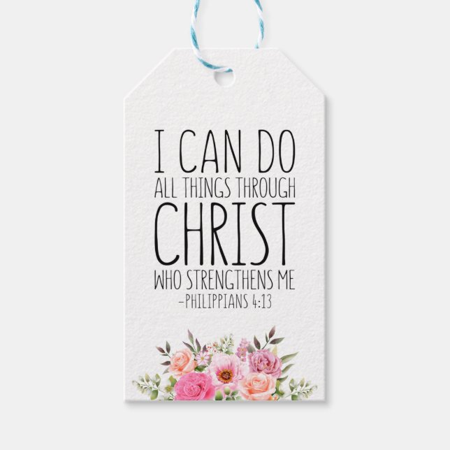 Ich kann alles durch Christus tun, Philippinen 4 Geschenkanhänger (Vorderseite)