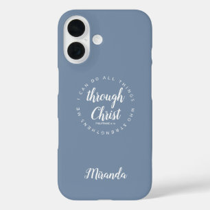 Ich kann alles durch Christus weich duft blau mach iPhone 16 Hülle