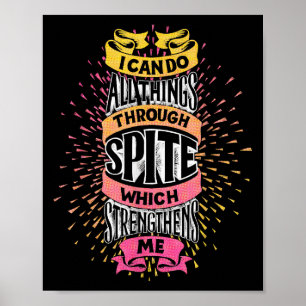Ich kann alles durch eine lustige Motivation tun Poster