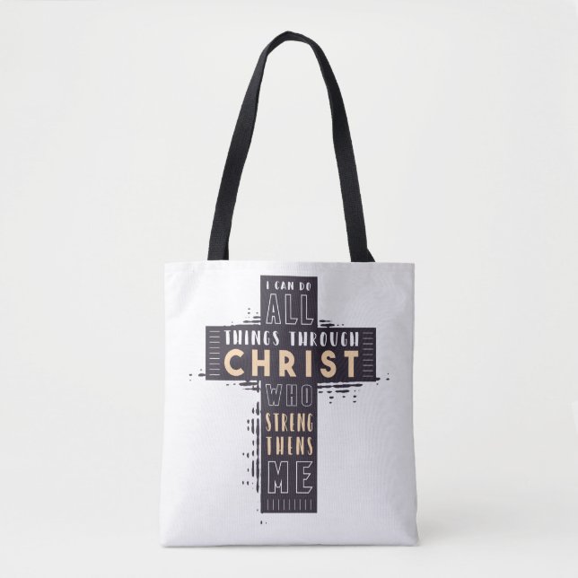Ich kann alles durch Jesus Christus tun, der ist Tasche (Vorderseite)