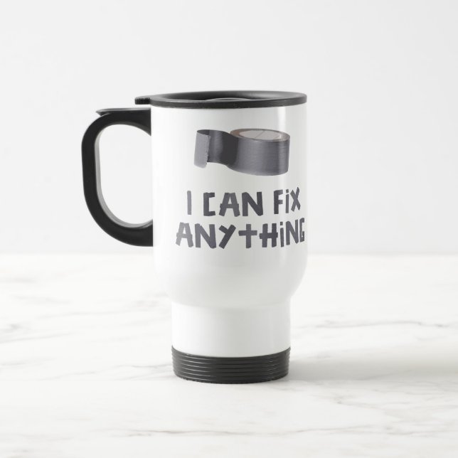 Ich kann alles mit Panzerklebeband regeln Reisebecher (Links)