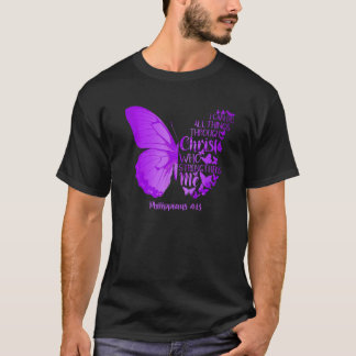 Ich kann alles tun durch Christus Schmetterling Re T-Shirt