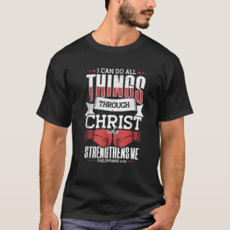 Ich kann alles tun, indem Christus christlich Boxi T-Shirt